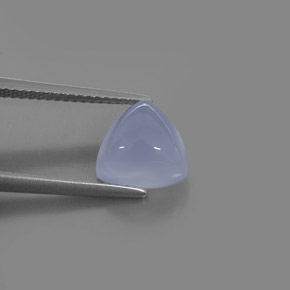 3.22 ct Blue Chalcedony Gemstone, Chalcedony Gem in Trillion Cabochon Shape for Sale.