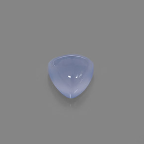 3.22 ct Blue Chalcedony Stone, Natural Chalcedony in Trillion Cabochon Shape for Sale