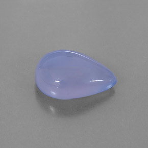 4.48 ct Blue Chalcedony Stone, Natural Chalcedony in Pear Cabochon Shape for Sale