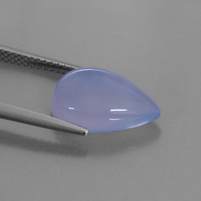 Chalcedony Gemstone in 14 x 9 mm (calibrated) Size for Sale, Chalcedony Stone in Lavender Blue Color