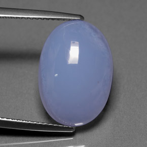 9.81 ct Blue Chalcedony Stone, Natural Chalcedony in Oval Cabochon Shape for Sale