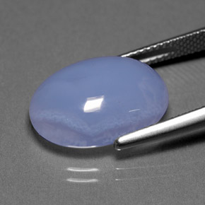 Chalcedony Gemstone in 16.9 x 11.7 mm Size for Sale, Chalcedony Stone in Lavender Blue Color