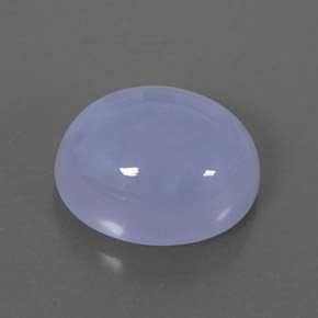 5.36 ct Blue Chalcedony Gemstone, Chalcedony Gem in Oval Cabochon Shape for Sale.