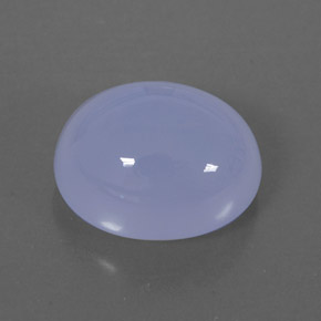 5.59 ct Blue Chalcedony Gemstone, Chalcedony Gem in Oval Cabochon Shape for Sale.