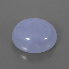 5.52 ct Blue Chalcedony Gemstone, Chalcedony Gem in Oval Cabochon Shape for Sale.