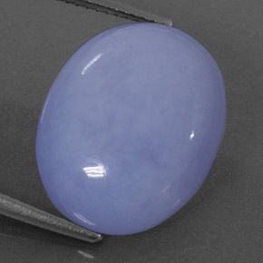 13.90 ct Blue Chalcedony Stone, Natural Chalcedony in Oval Cabochon Shape for Sale