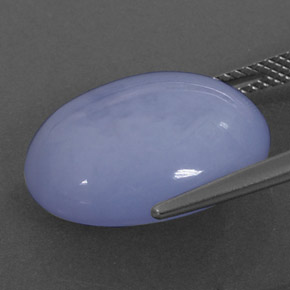 Chalcedony Gemstone in 17.8 x 14.4 mm Size for Sale, Chalcedony Stone in Lavender Blue Color