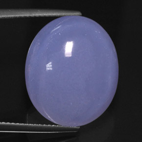 19.10 ct Blue Chalcedony Gemstone, Chalcedony Gem in Oval Cabochon Shape for Sale.