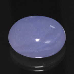 19.10 ct Blue Chalcedony Stone, Natural Chalcedony in Oval Cabochon Shape for Sale