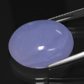 Chalcedony Gemstone in 19.4 x 16.4 mm Size for Sale, Chalcedony Stone in Lavender Blue Color