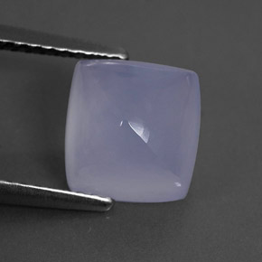2.60 ct Blue Chalcedony Stone, Natural Chalcedony in Square Cabochon Shape for Sale