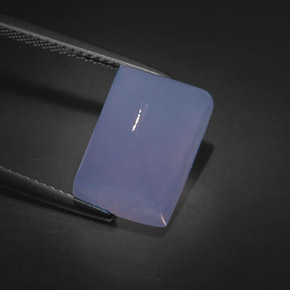 9.63 ct Blue Chalcedony Stone, Natural Chalcedony in Baguette Cabochon Shape for Sale