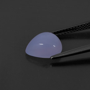 Chalcedony Gemstone in 9.8 x 8.2 mm Size for Sale, Chalcedony Stone in Lavender Blue Color