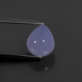 2.34 ct Blue Chalcedony Stone, Natural Chalcedony in Pear Cabochon Shape for Sale