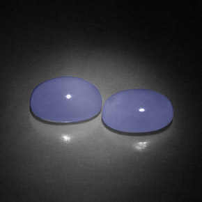 5.03 ct Blue Chalcedony Gemstone, Chalcedony Gem in Oval Cabochon Shape for Sale.
