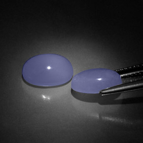 Chalcedony Gemstone in 10.4 x 7.3 mm Size for Sale, Chalcedony Stone in Lavender Blue Color