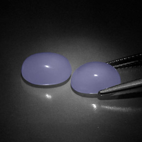 Chalcedony Gemstone in 10.5 x 8.3 mm Size for Sale, Chalcedony Stone in Lavender Blue Color