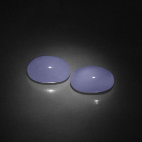6.57 ct Blue Chalcedony Gemstone, Chalcedony Gem in Oval Cabochon Shape for Sale.