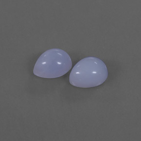 5.71 ct Blue Chalcedony Gemstone, Chalcedony Gem in Pear Cabochon Shape for Sale.