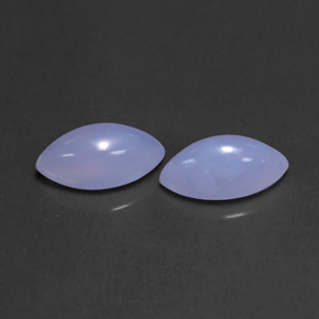 4.43 ct Blue Chalcedony Gemstone, Chalcedony Gem in Marquise Cabochon Shape for Sale.
