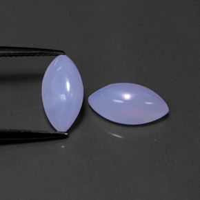 4.43 ct Blue Chalcedony Stone, Natural Chalcedony in Marquise Cabochon Shape for Sale
