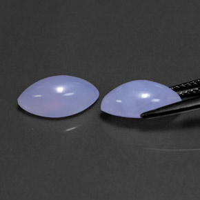 Chalcedony Gemstone in 12 x 6 mm (calibrated) Size for Sale, Chalcedony Stone in Lavender Blue Color