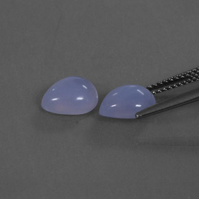 Chalcedony Gemstone in 8.9 x 6.9 mm Size for Sale, Chalcedony Stone in Lavender Blue Color