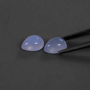Chalcedony Gemstone in 8 x 6 mm (calibrated) Size for Sale, Chalcedony Stone in Lavender Blue Color
