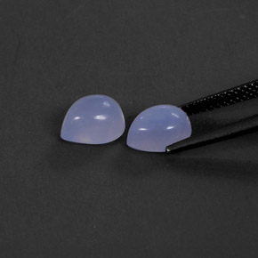 Chalcedony Gemstone in 8 x 6 mm (calibrated) Size for Sale, Chalcedony Stone in Lavender Blue Color
