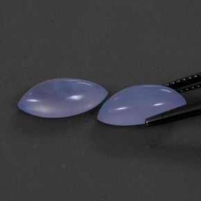 Chalcedony Gemstone in 12.9 x 6.8 mm Size for Sale, Chalcedony Stone in Lavender Blue Color