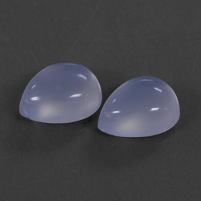 7.03 ct Blue Chalcedony Gemstone, Chalcedony Gem in Pear Cabochon Shape for Sale.