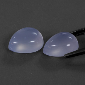 Chalcedony Gemstone in 11.3 x 9.1 mm Size for Sale, Chalcedony Stone in Lavender Blue Color