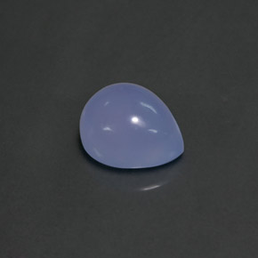 5.25 ct Blue Chalcedony Gemstone, Chalcedony Gem in Pear Cabochon Shape for Sale.