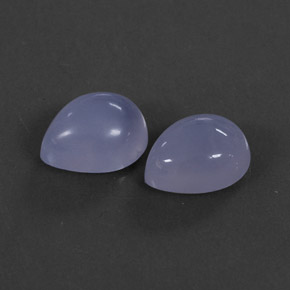 5.50 ct Blue Chalcedony Gemstone, Chalcedony Gem in Pear Cabochon Shape for Sale.