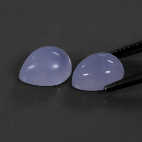 Chalcedony Gemstone in 10 x 8.1 mm Size for Sale, Chalcedony Stone in Lavender Blue Color