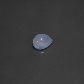 1.97 ct Blue Chalcedony Gemstone, Chalcedony Gem in Pear Cabochon Shape for Sale.