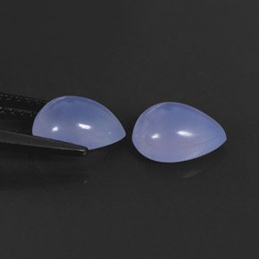 Chalcedony Gemstone in 8 x 6 mm (calibrated) Size for Sale, Chalcedony Stone in Lavender Blue Color