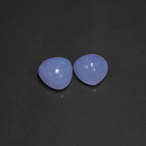 4.01 ct Blue Chalcedony Gemstone, Chalcedony Gem in Trillion Cabochon Shape for Sale.