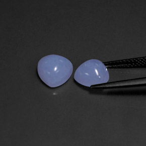 Chalcedony Gemstone in 8 x 8 mm (calibrated) Size for Sale, Chalcedony Stone in Lavender Blue Color