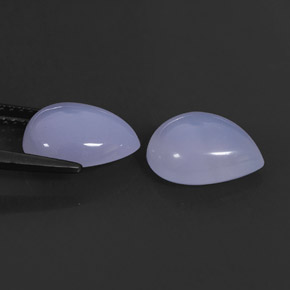 Chalcedony Gemstone in 10.1 x 8 mm Size for Sale, Chalcedony Stone in Lavender Blue Color