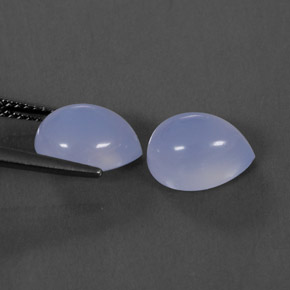 Chalcedony Gemstone in 10.2 x 8.1 mm Size for Sale, Chalcedony Stone in Lavender Blue Color