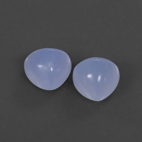 7.50 ct Blue Chalcedony Gemstone, Chalcedony Gem in Trillion Cabochon Shape for Sale.