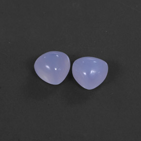 3.76 ct Blue Chalcedony Gemstone, Chalcedony Gem in Trillion Cabochon Shape for Sale.