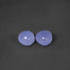 4.56 ct Blue Chalcedony Gemstone, Chalcedony Gem in Trillion Cabochon Shape for Sale.