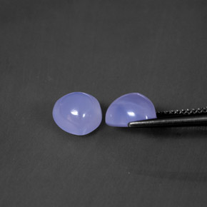 Chalcedony Gemstone in 8 x 8 mm (calibrated) Size for Sale, Chalcedony Stone in Lavender Blue Color