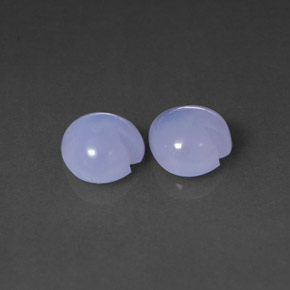 2.51 ct Blue Chalcedony Stone, Natural Chalcedony in Heart Cabochon Shape for Sale