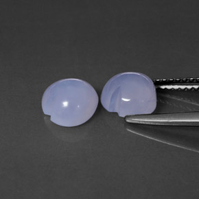 Chalcedony Gemstone in 7 x 7 mm (calibrated) Size for Sale, Chalcedony Stone in Lavender Blue Color