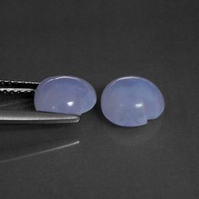 Chalcedony Gemstone in 8 x 8 mm (calibrated) Size for Sale, Chalcedony Stone in Lavender Blue Color