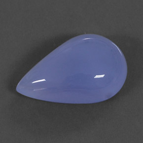 23.58 ct Blue Chalcedony Gemstone, Chalcedony Gem in Pear Cabochon Shape for Sale.