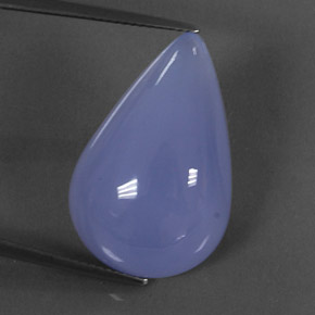 23.58 ct Blue Chalcedony Stone, Natural Chalcedony in Pear Cabochon Shape for Sale